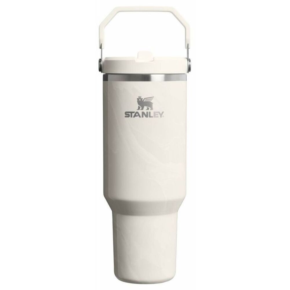 Stanley -  40 oz Stainless Steel Ice Flow Flip Straw  Calcite Calacatta